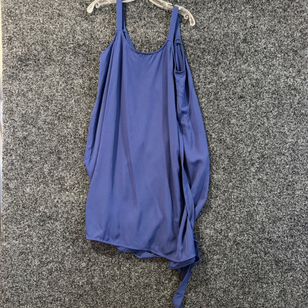 NWT Everlane Women's Blue Tie Waist Midi Dress Size 0 - Picture 1 of 5